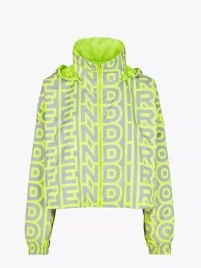 Fendi Marc Jacobs Roma Capsule Tech Fabric Windbreaker Hooded Jacket XS